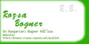 rozsa bogner business card